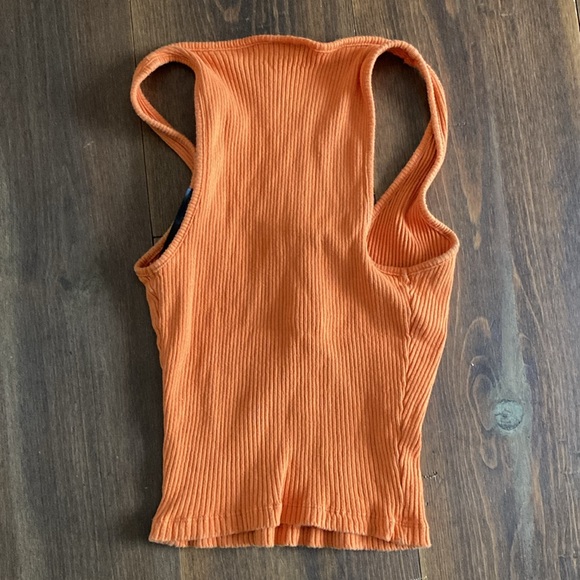 Cropped tank by ASOS design in orange US size 4 - Picture 2 of 4